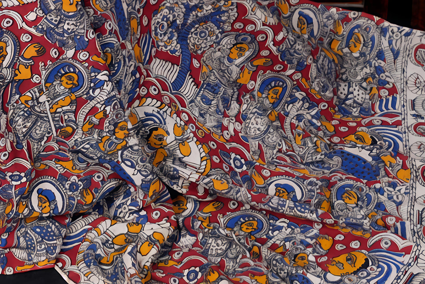 Woven Whimsy Cotton Dupatta - Handblocked Divine Raga