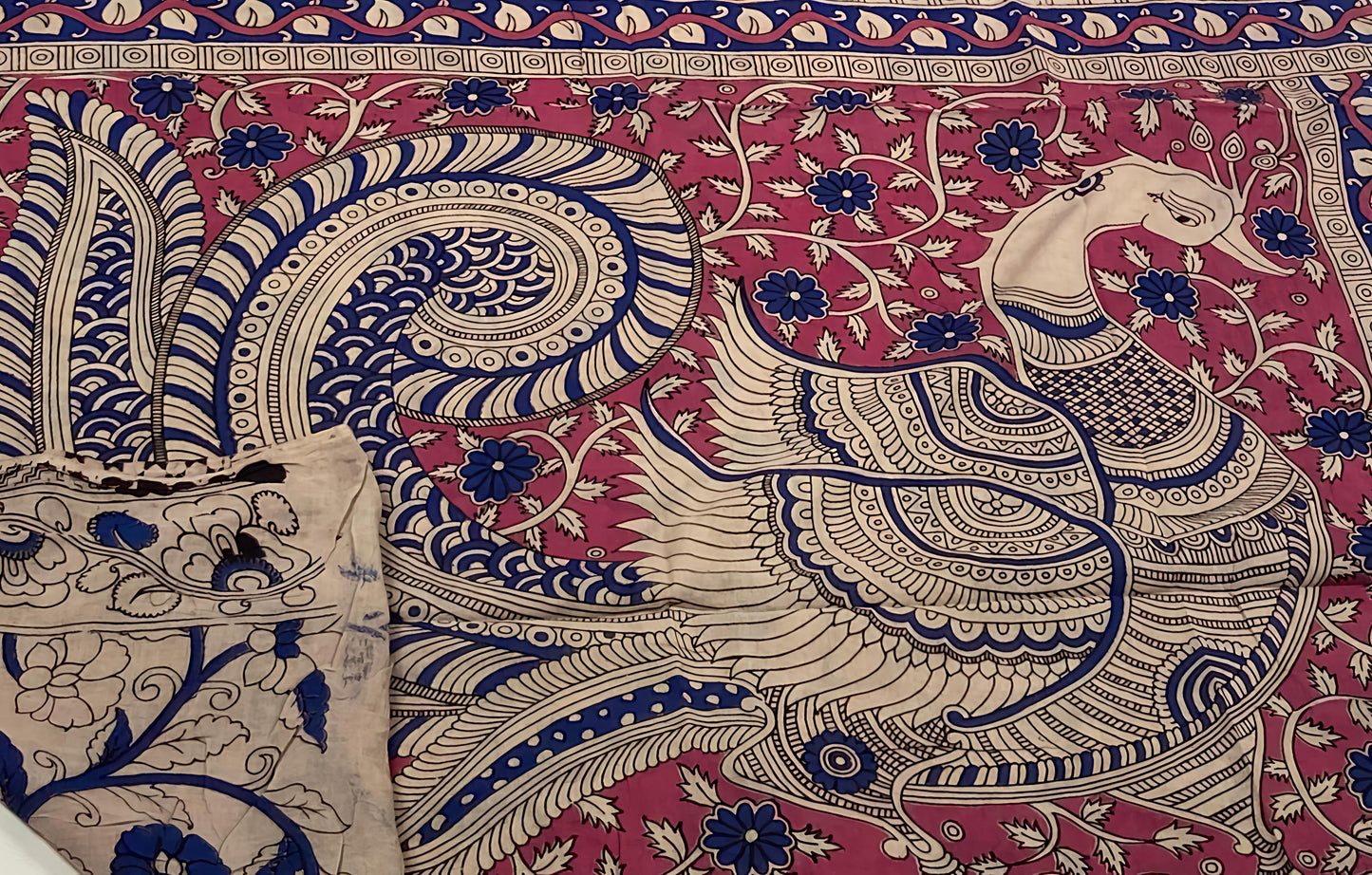 Pure Malmal Cotton - Kalamkari Floral Petalwings